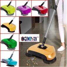 OkaeYa-Brooms Sweeper Steel Multifunction 360 Degree Rotating Hand Push Vacuum Floor Cleaner Automatic 3 in 1 Floor Cleaning System